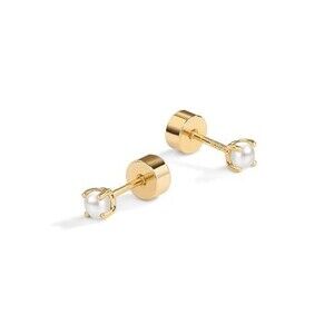 14K Gold  Mini Stud Earrings | Flat Back for Women | Helix Cartilage Piercing